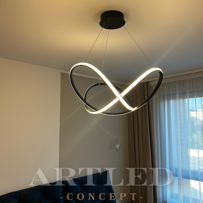Candelabru LED 49W 3000K 70x120cm - negru [3]