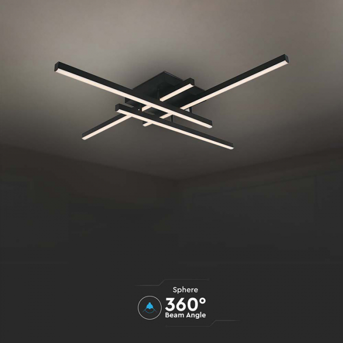 Candelabru LED dimabil 38W 3000K 85x85x10.5cm - negru [6]