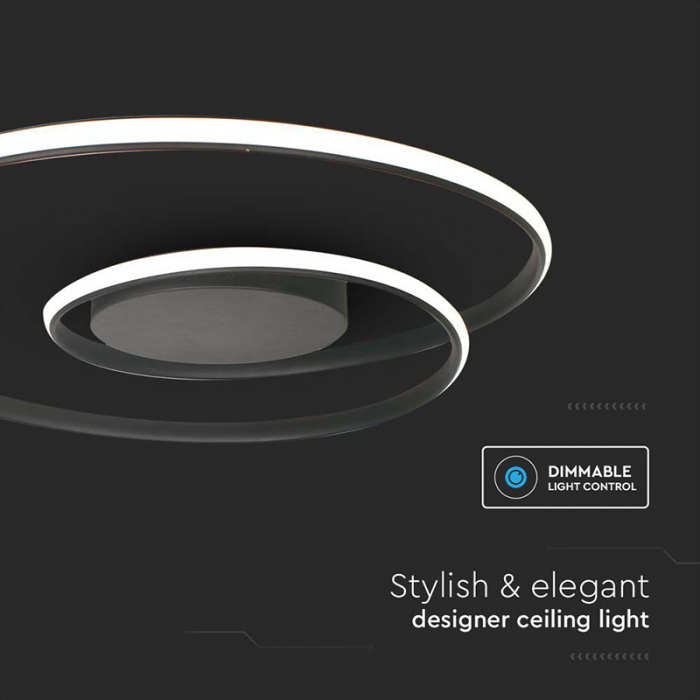 CANDELABRU LED DIMABIL 48W 4000K 62X62X10CM - NEGRU [7]