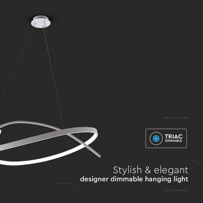 Candelabru LED dimabil 48W 4000K 80x120cm - alb [5]