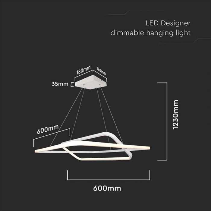 CANDELABRU LED DIMABIL 50W 3000K 60X60X120CM - ALB [3]
