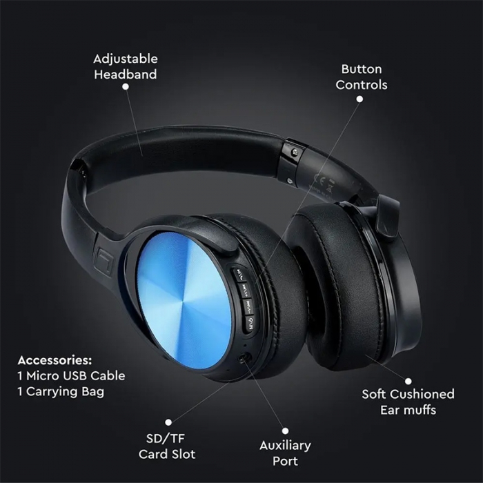 CASCA WIRELESS BLUETOOTH - ALBASTRU [9]