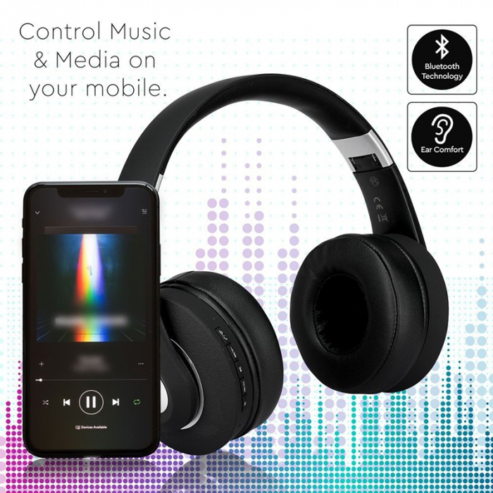 CASCA WIRELESS BLUETOOTH/MSD - NEGRU [6]