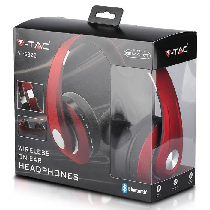 CASCA WIRELESS BLUETOOTH/MSD - ROSU [5]