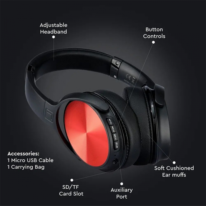 CASCA WIRELESS BLUETOOTH - ROSU [9]
