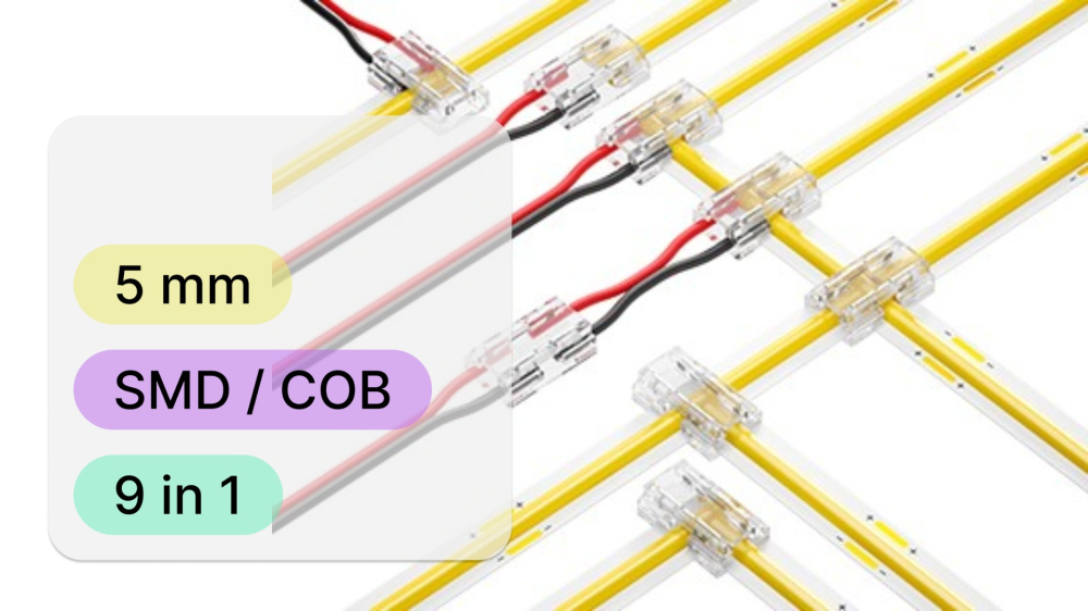 Conector banda LED, 5mm, compatibil SMD/COB, max 6A, 9 IN 1 [4]