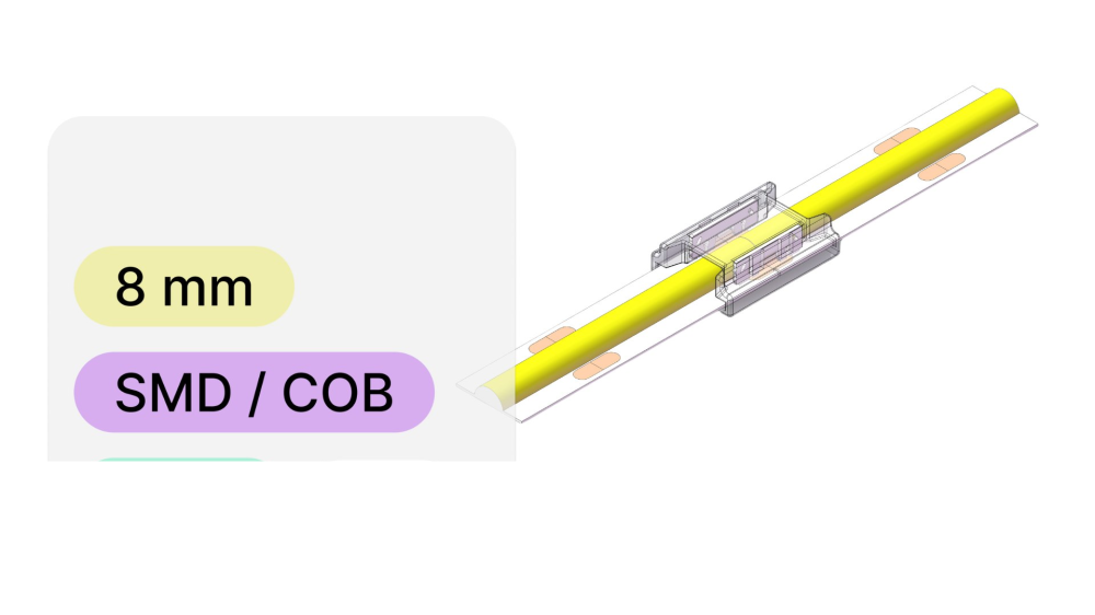 Conector banda LED, 8mm, compatibil SMD/COB, max 6A [4]