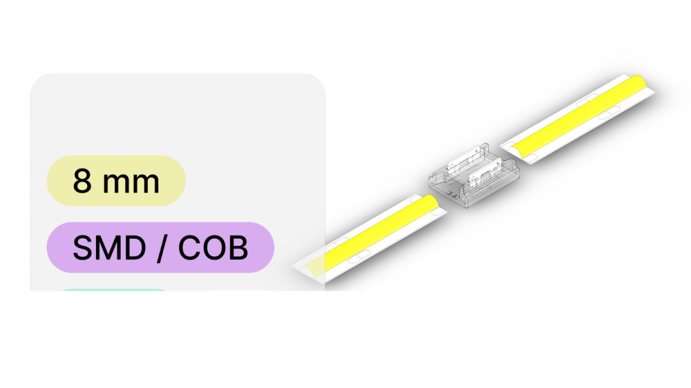 Conector banda LED, 8mm, compatibil SMD/COB, max 6A [2]