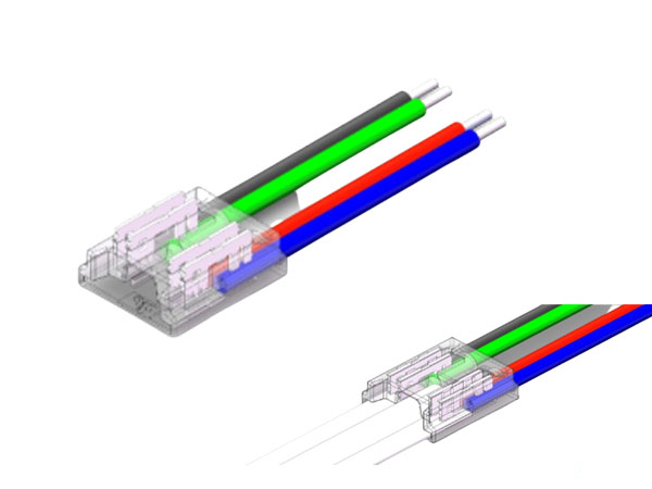 Conector banda led rgb cob alimentare, 10mm, max 6A [2]