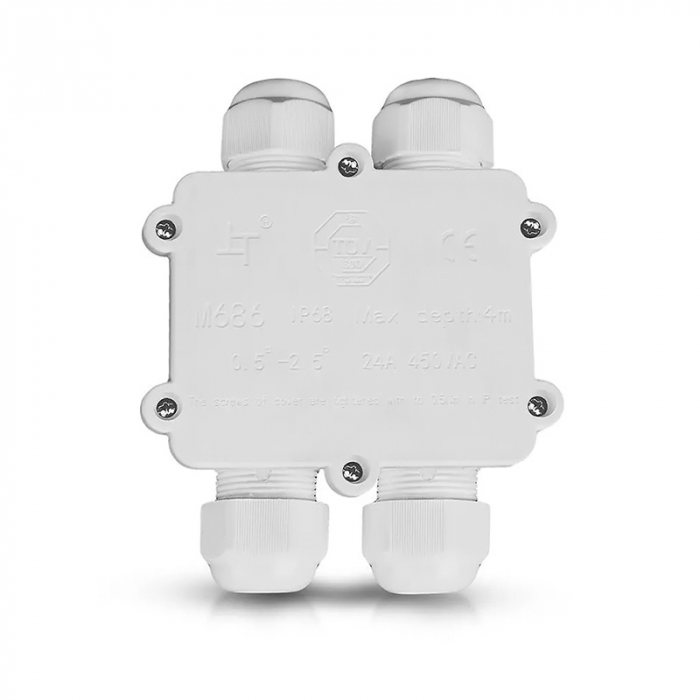 CONECTOR TERMINAL 4PINI 8-12MM IP68 - ALB [2]