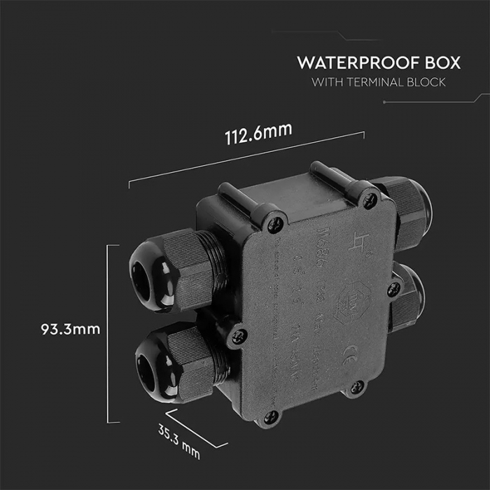CONECTOR TERMINAL 4PINI 8-12MM IP68 - NEGRU [5]