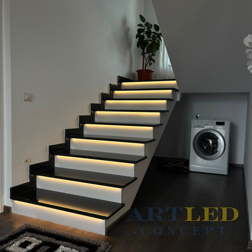 Controler LED scară/scari 12V sau 24V, până la 16 trepte cu senzori mișcare, efect aprindere treptată [6]