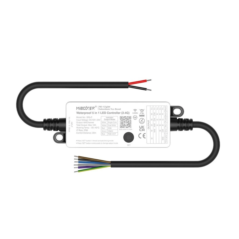 Controler MiBoxer SR5 Smart 5 în 1 IP66 RF, 12A, 12-24V [2]
