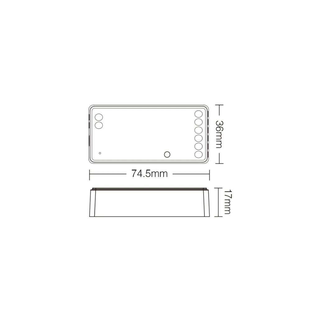 Controler MiBoxer 5 în 1 ALB/CCT/RGB/RGBW/RGB+CCT, 12A, 12-24V [3]