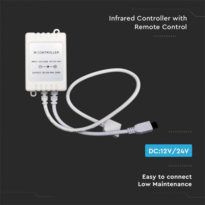 CONTROLLER BANDA LED ALB 24 BUTOANE [4]