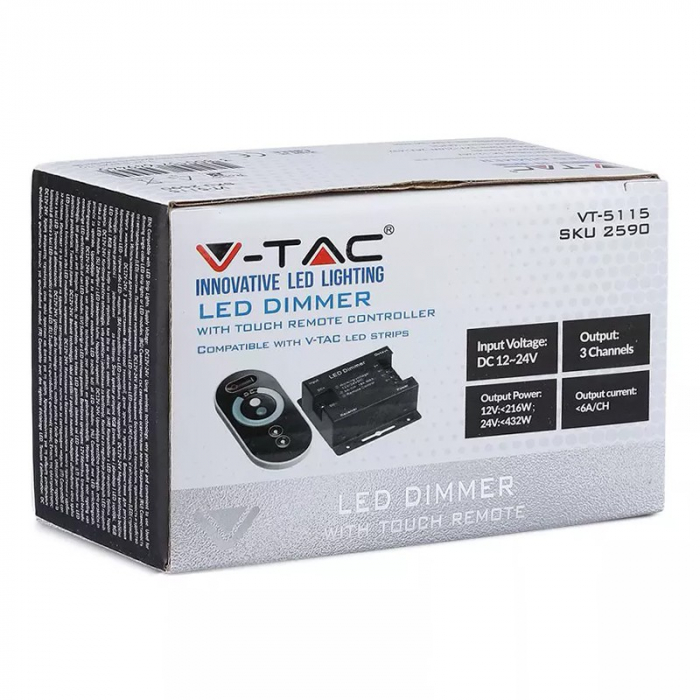 CONTROLLER BANDA LED DIMABIL CU TOUCH 12V 216W /24V 432W [6]