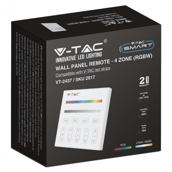 CONTROLLER BANDA LED RGB + ALB 4 ZONE WI-FI - ALB [3]