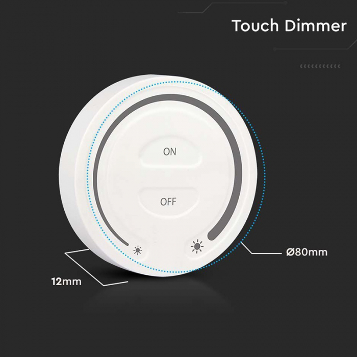 CONTROLLER BANDA LED TOUCH LUMINA ALBA - ALB [5]