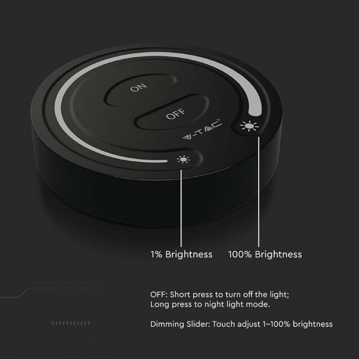 CONTROLLER BANDA LED TOUCH LUMINA ALBA - NEGRU [7]