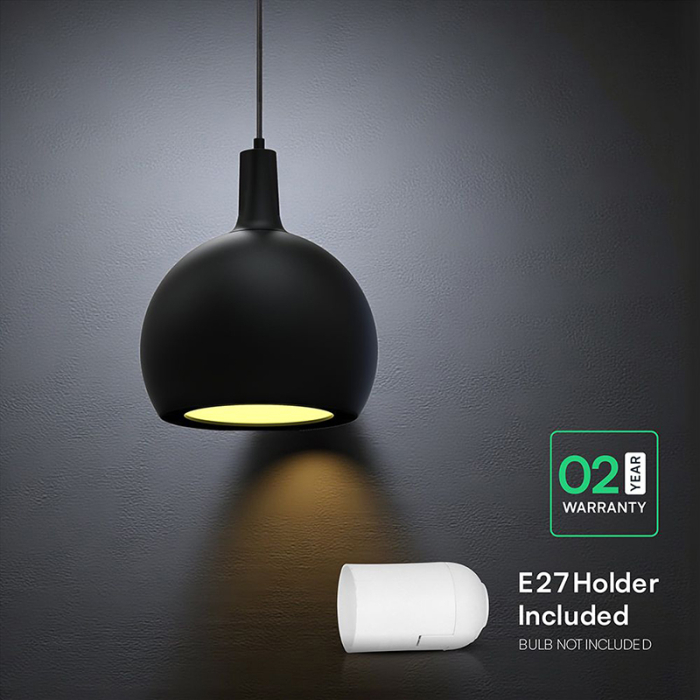 CORP ILUMINAT CU SOCLU E27 280X218MM - NEGRU [6]