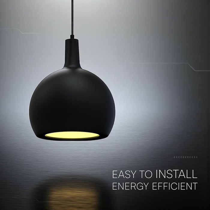 CORP ILUMINAT CU SOCLU E27 280X218MM - NEGRU [4]