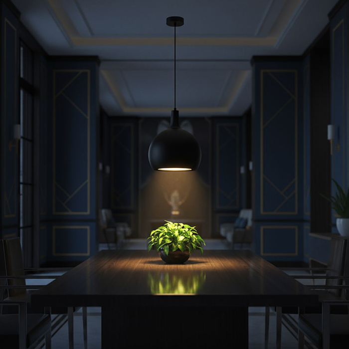 CORP ILUMINAT CU SOCLU E27 280X218MM - NEGRU [7]