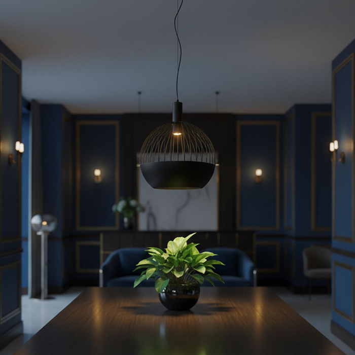 CORP ILUMINAT CU SOCLU E27 400X290MM - NEGRU MAT [7]