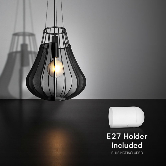 CORP ILUMINAT CU SOCLU E27 420X500MM - NEGRU MAT [6]