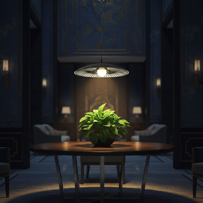 CORP ILUMINAT CU SOCLU E27 600X90MM - NEGRU/ALB [7]