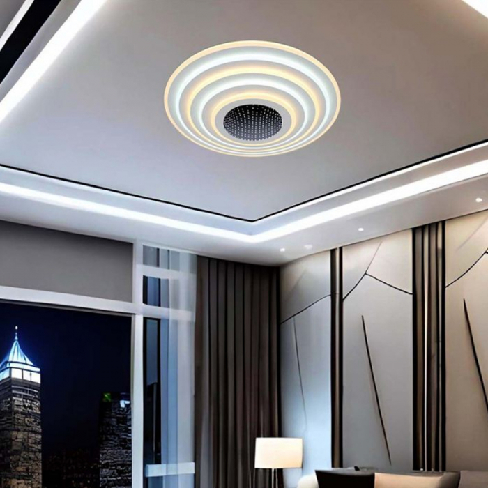 Corp iluminat decorativ dimabil, 125w, 3000k + 6000k, alb, V-TAC 15359 [10]