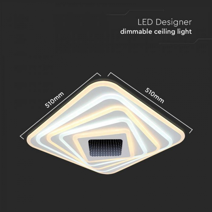 Corp iluminat decorativ dimabil 150W 3000K + 6000K - alb [4]
