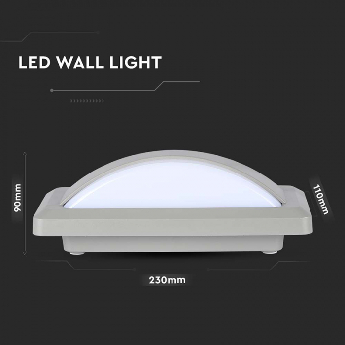 Corp iluminat exterior, 12w, ip65, 3000k, alb cald, V-TAC 218245 [8]