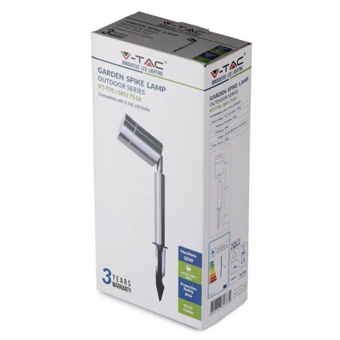 Corp iluminat gradina, aluminiu, soclu GU10, IP44, V-TAC [10]