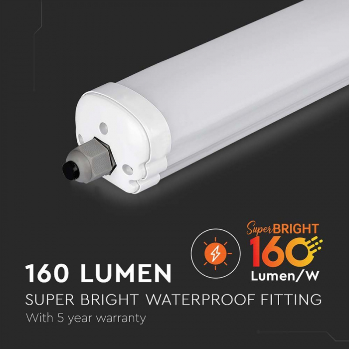 Corp iluminat LED, 120cm, 24W, 4000K, 160LM/W, IP65, V-TAC, SKU-216485 [5]
