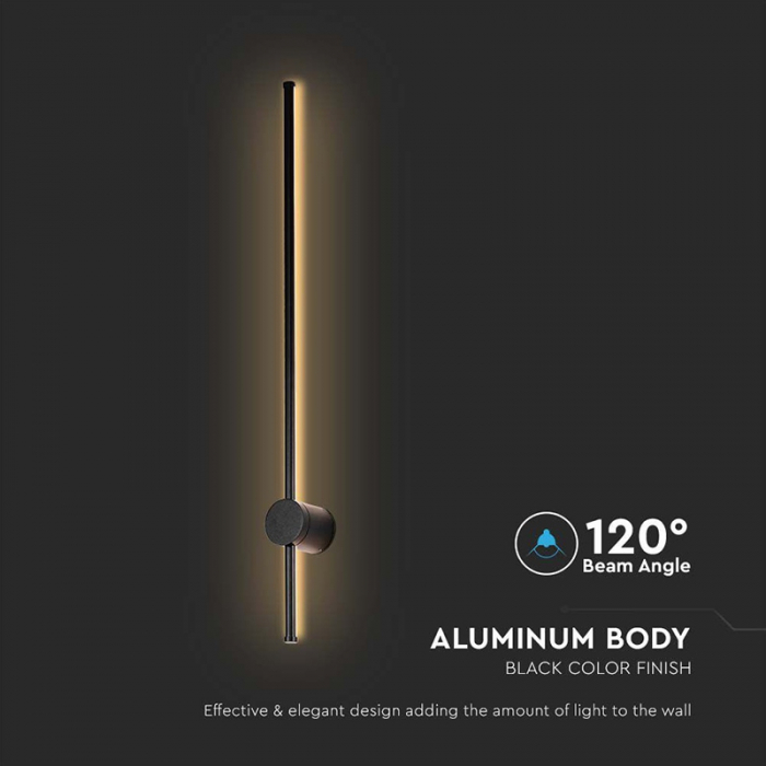 Corp iluminat LED, 12W, 3000K, IP65, negru, V-TAC 6834 [6]