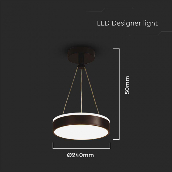 Corp iluminat led, 12w, 3in1, negru, V-TAC 6931 [3]