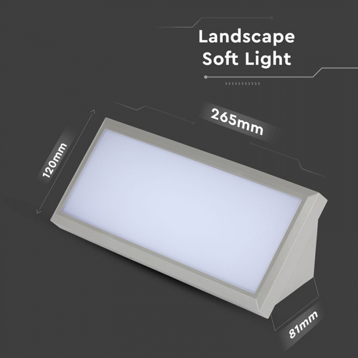 Corp iluminat LED, 12W, IP65, 6400K, alb rece, V-TAC 218235 [6]