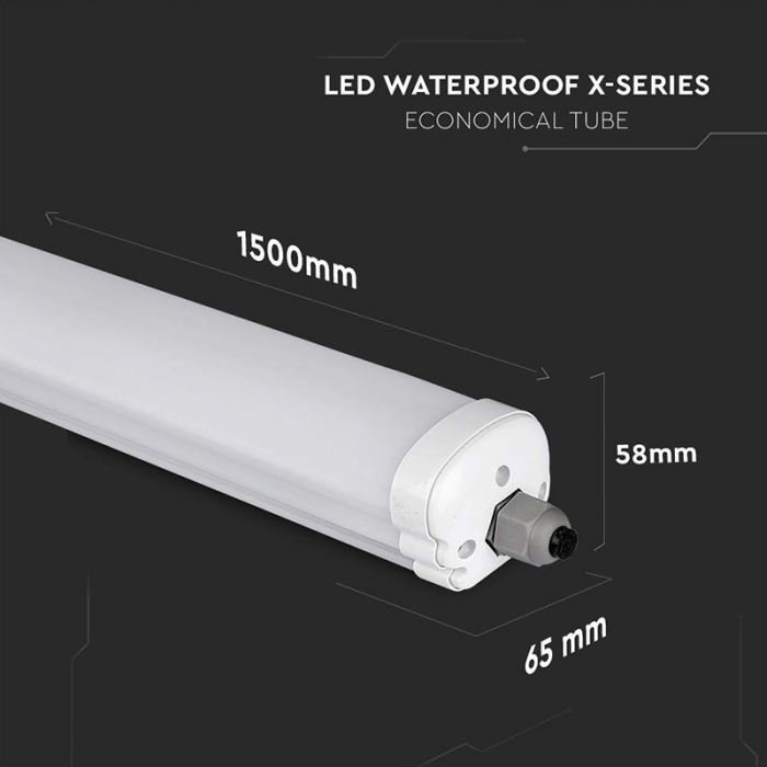 Corp iluminat LED, 150cm, 48W, 160LM/W, 4000K, IP65, cip Samsung, V-TAC, SKU-216483 [11]