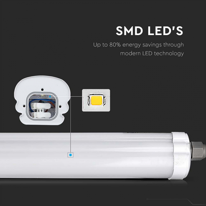 Corp iluminat LED, 150cm, 48W, 160LM/W, 4000K, IP65, cip Samsung, V-TAC, SKU-216483 [3]