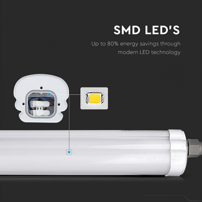 Corp iluminat LED, 150cm, 48W, 4000K, alb neutru, IP65, V-TAC, 216287 [3]