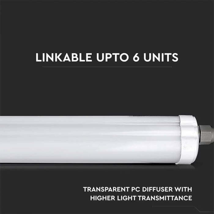 Corp iluminat LED, 150cm, 48W, 6000K, alb rece, IP65, V-TAC, SKU-216286 [12]