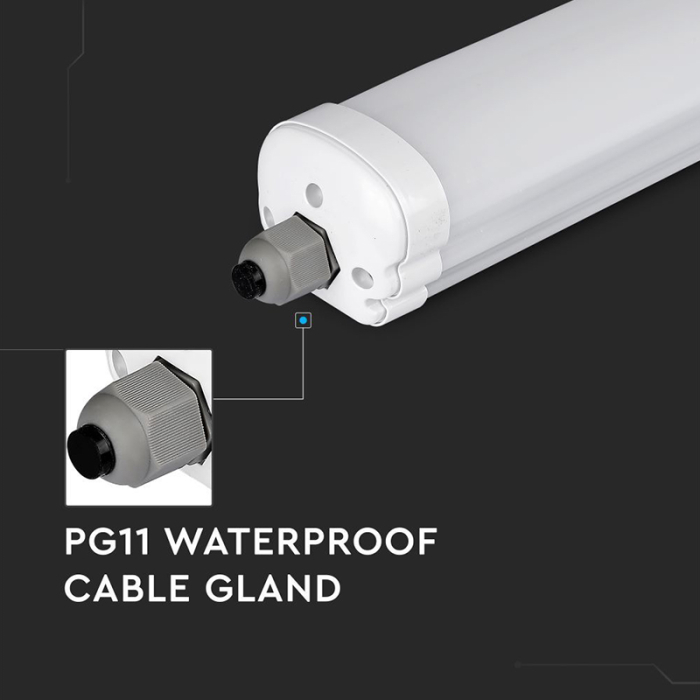 CORP ILUMINAT LED 150CM 48W 6500K ALB RECE IP65 CIP CREE [12]