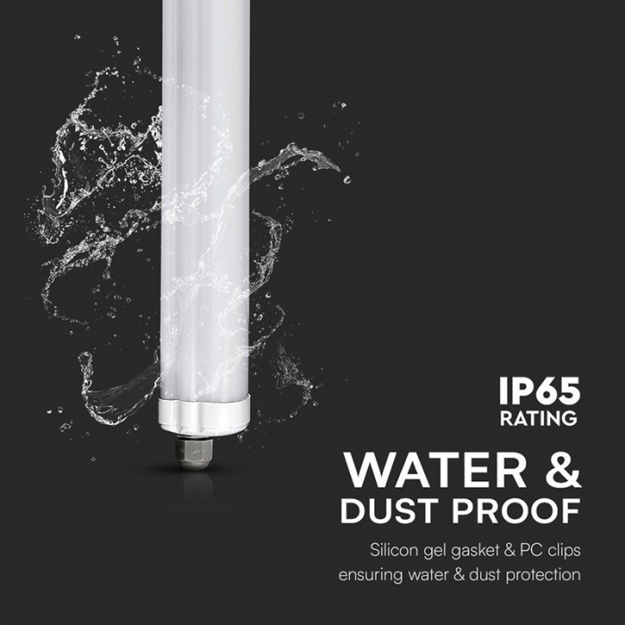 Corp iluminat led 150cm 48w 6500k alb rece ip65 cip samsung V-tac [3]