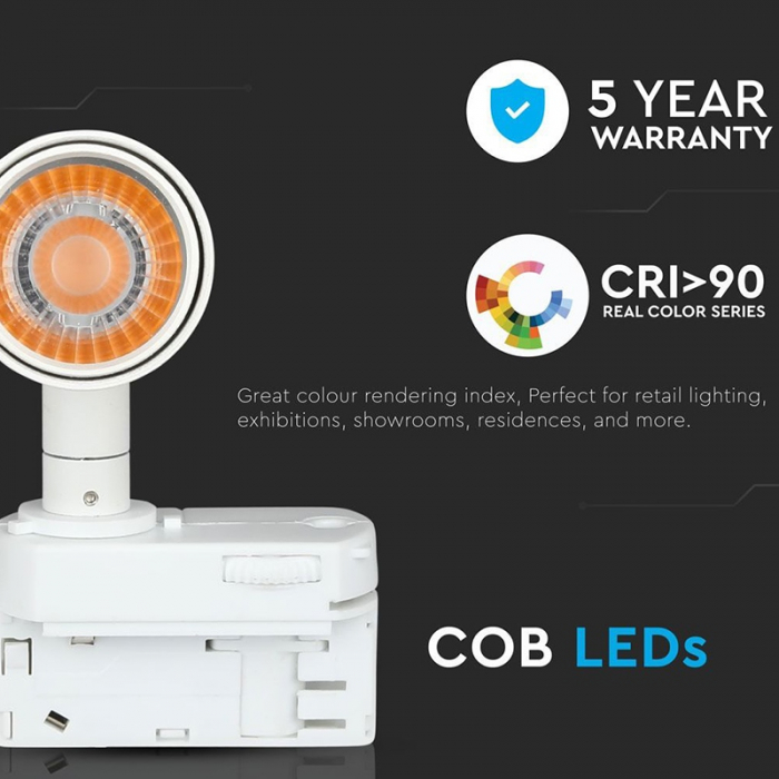 CORP ILUMINAT LED 15W TRACKLIGHT 3000K, CIP SAMSUNG [9]