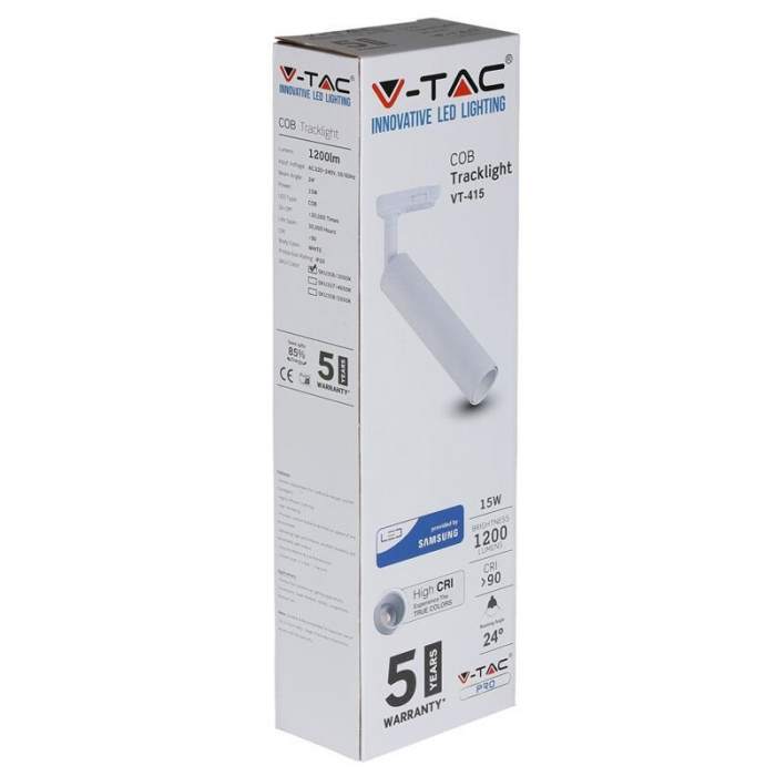 CORP ILUMINAT LED 15W TRACKLIGHT 3000K, CIP SAMSUNG [6]