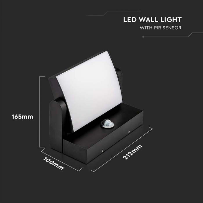 CORP ILUMINAT LED 17W CU SENSOR IP65 - NEGRU [8]