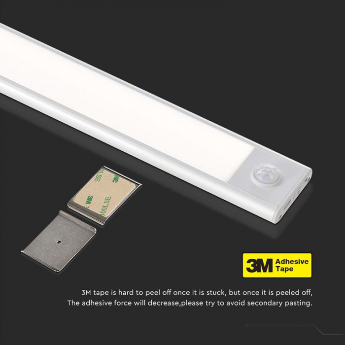 Corp iluminat led, 2.5w, 4000k, ip20, cu senzor miscare, argintiu, V-TAC 2966 [8]