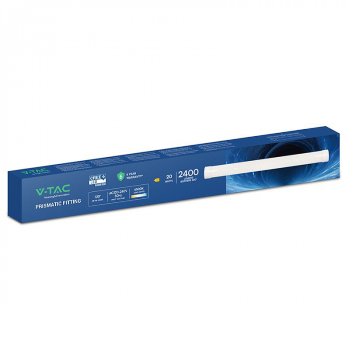 CORP ILUMINAT LED 20W 60CM 120LM/W 6500K ALB RECE, CIP CREE [5]