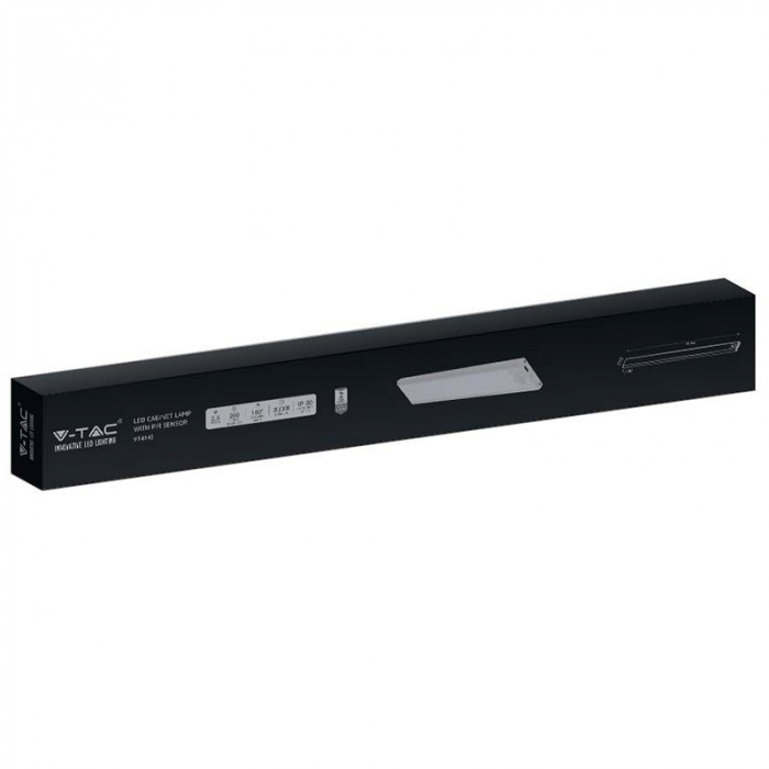 Corp iluminat LED, 2W, 3000K, IP20, cu senzor mișcare, argintiu, V-TAC 2965 [6]