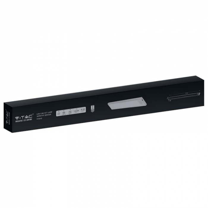 Corp iluminat LED, 2W, 4000K, IP20, cu senzor mișcare, argintiu, V-TAC 2962 [6]